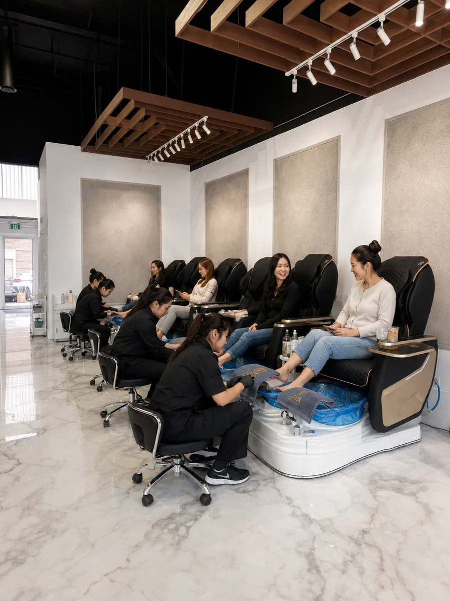 A quiet detail inside LeVA Nails & Spa